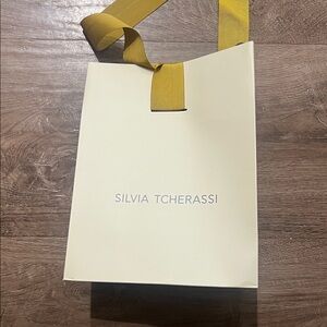 Silvia Tcherassi Cream Bag with Yellow Accent